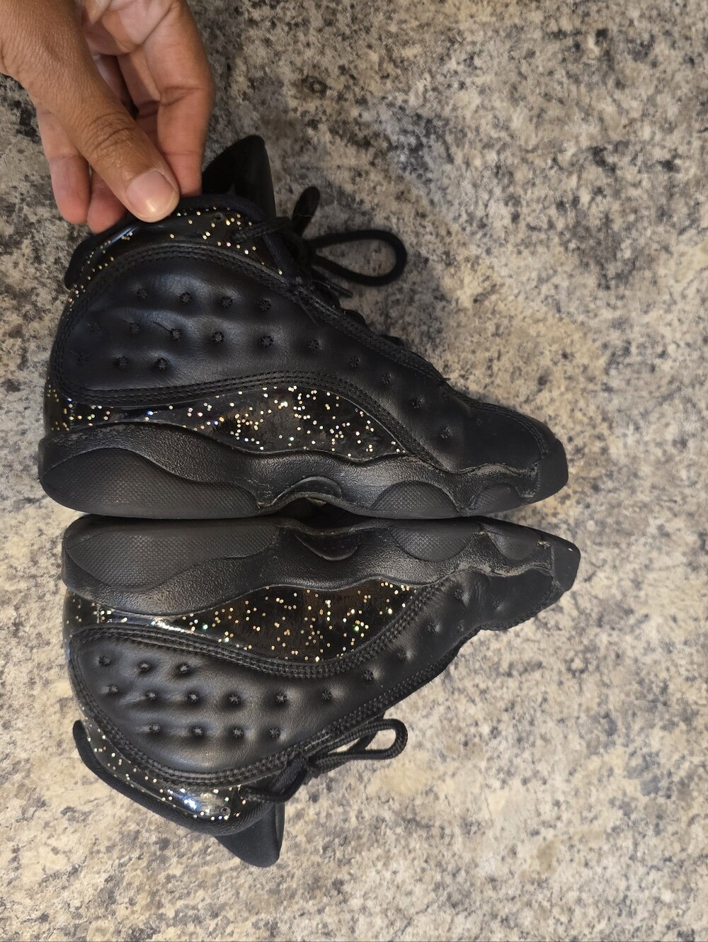 Nike Air Jordan 13 Retro Black Metallic Gold DC9444-007 Sneakers Size 1Y - Picture 4 of 10
